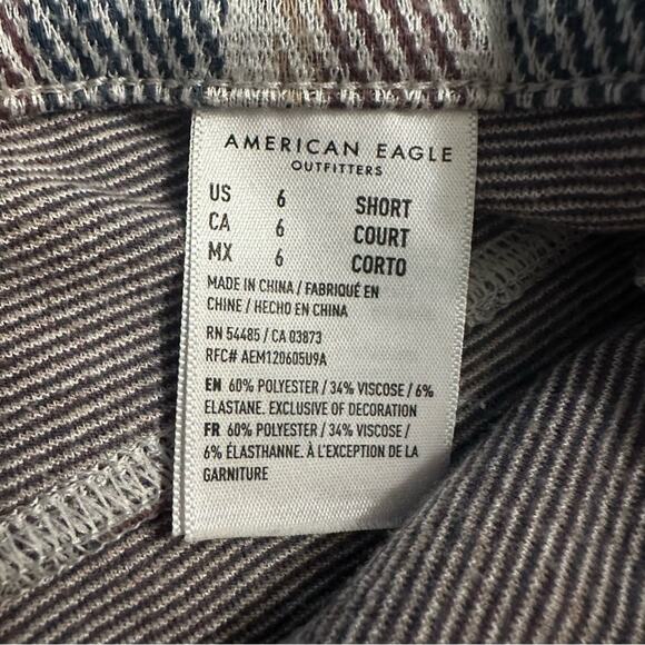 American Eagle Women’s Straight Striped Leg Pants, Stretch Knit, 6 Short - Picture 11 of 14